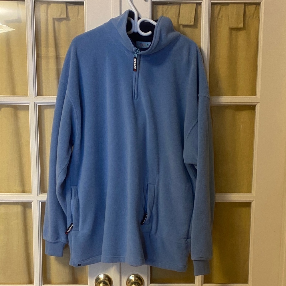 Men's Blue Half-Zip Sweater 2-3 XL ( please check measurements)